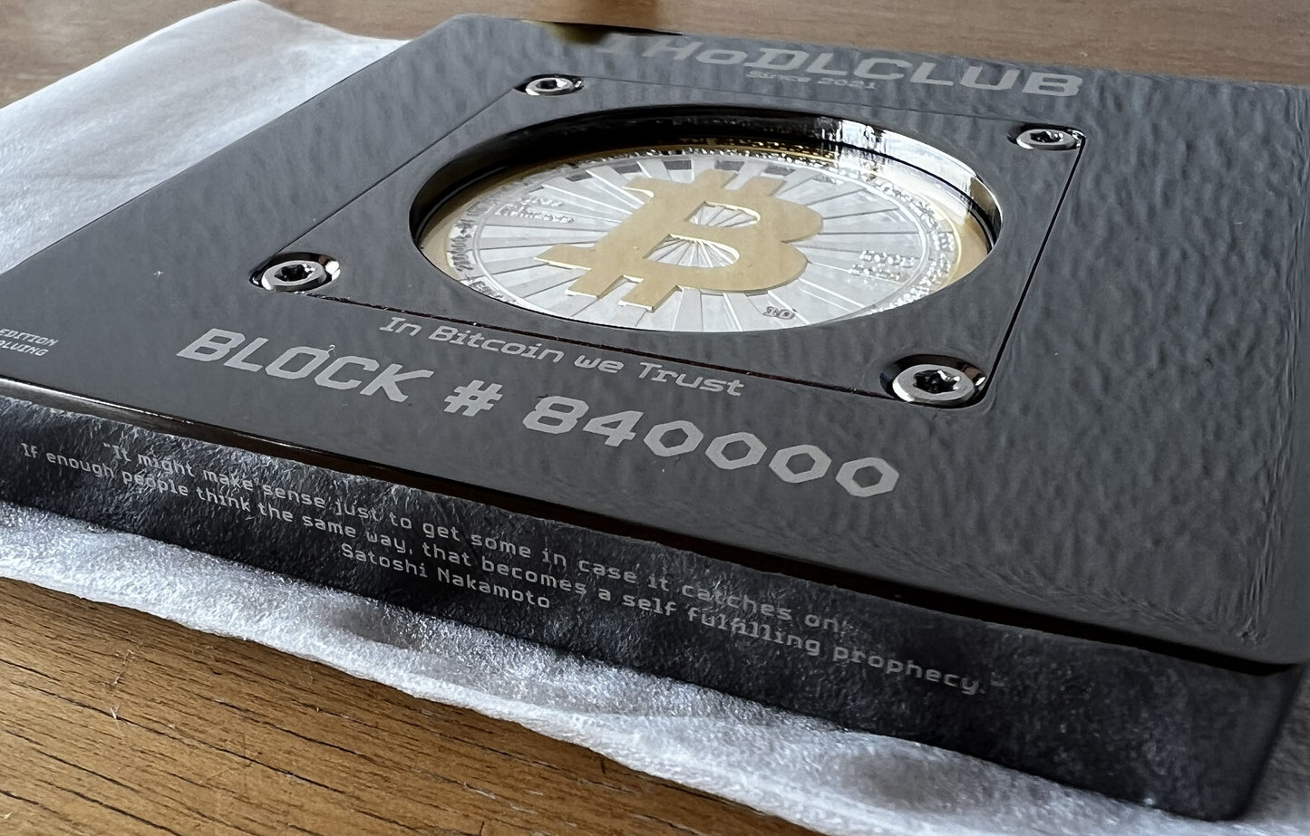 3.125 mBTC Bitcoin Block Fine Silver 999.9