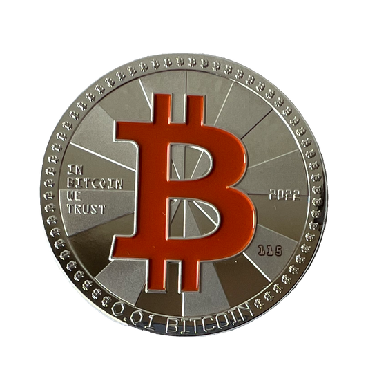 Bitcoin Silver Plated DIY coin